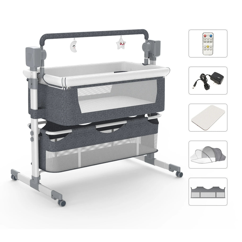 DreamRest Smart Bassinet - Electric Auto-Rocking Bedside Sleeper