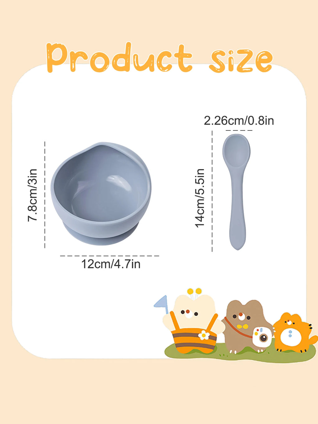 Silicone Suction Baby Bowl Set