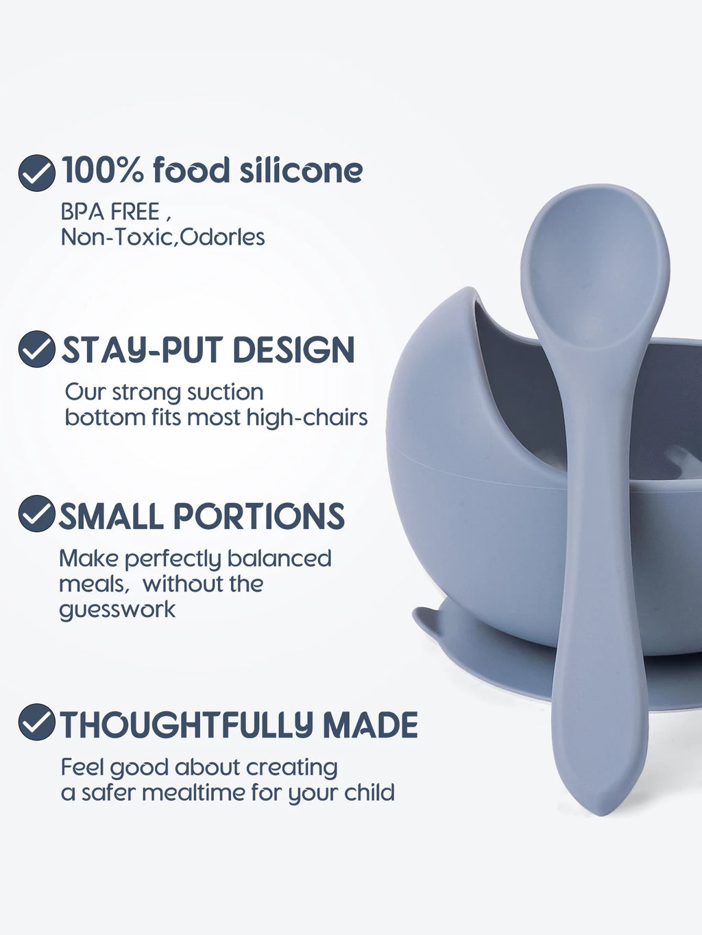 Silicone Suction Baby Bowl Set