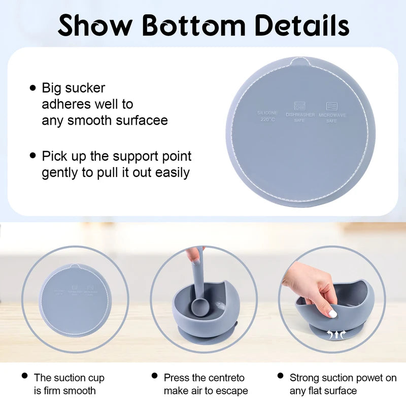 Silicone Suction Baby Bowl Set