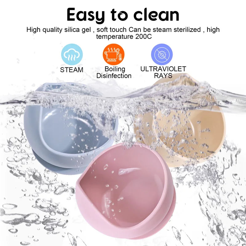 Silicone Suction Baby Bowl Set