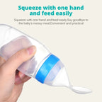 Safe Silicone Baby Feeding Bottle with Spoon