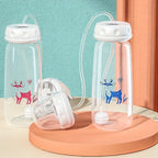 Hands-Free Baby Bottle with Straw - 8oz Anti-Colic Feeding Set