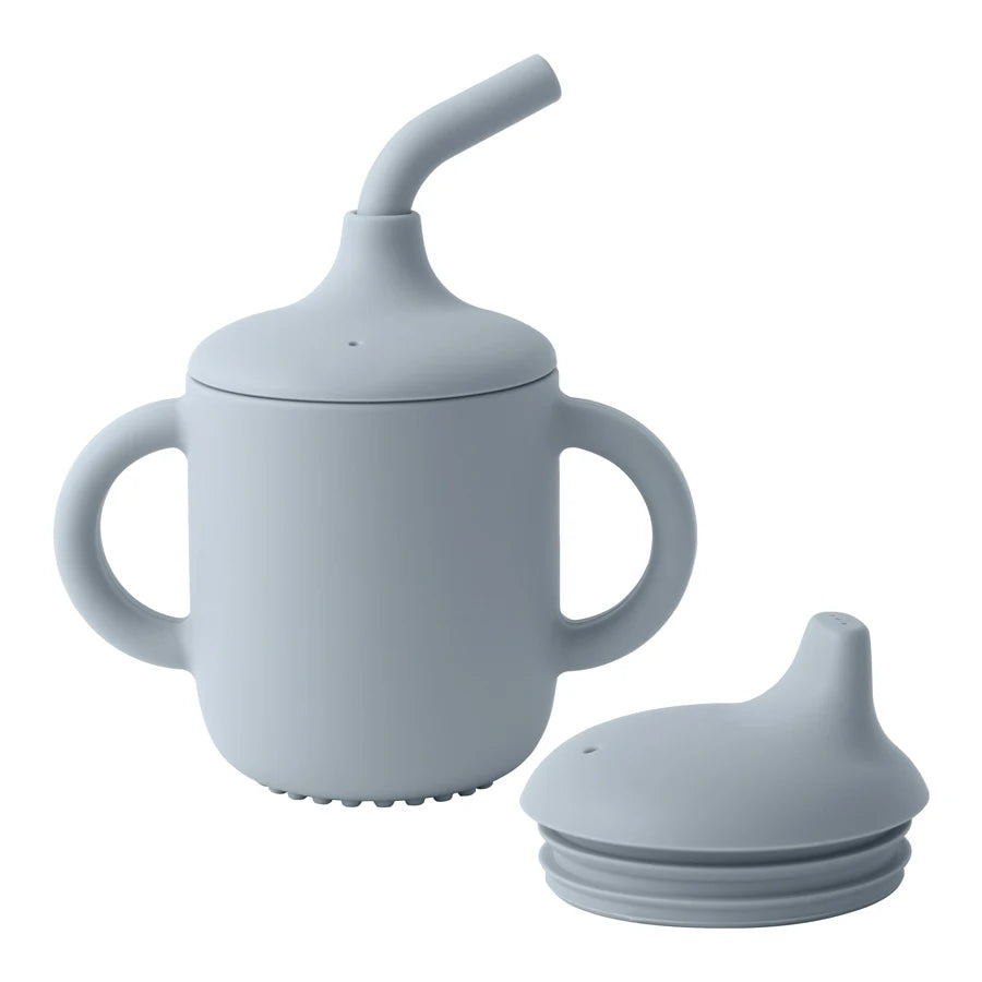 Silicone Sippy Cup + Straw Training Cup