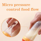 Safe Silicone Baby Feeding Bottle with Spoon