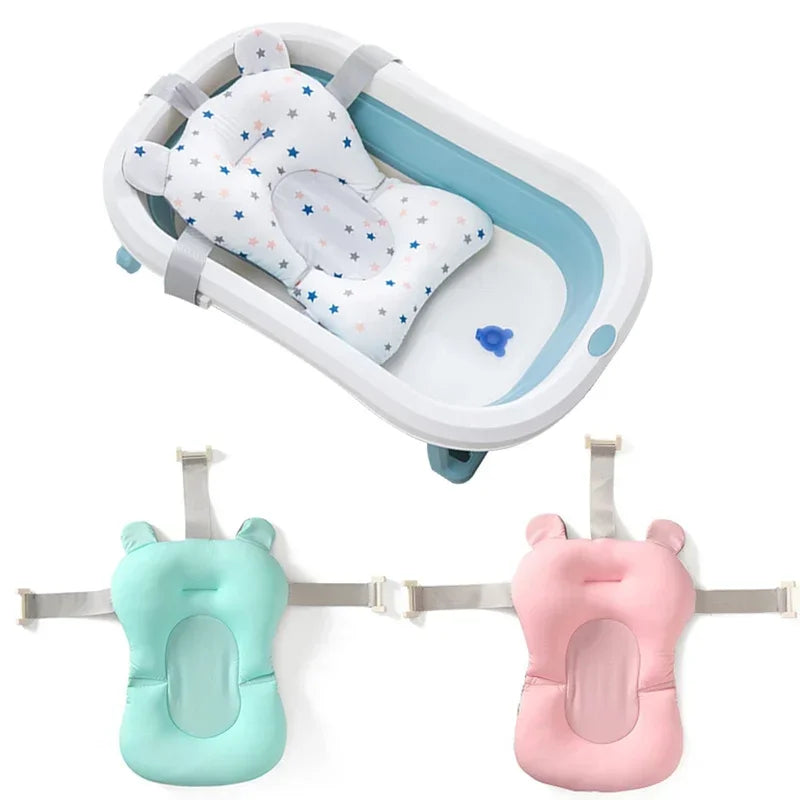 Newborn Bathtub Pillow - Soft Anti-Slip Baby Bath Support Cushion