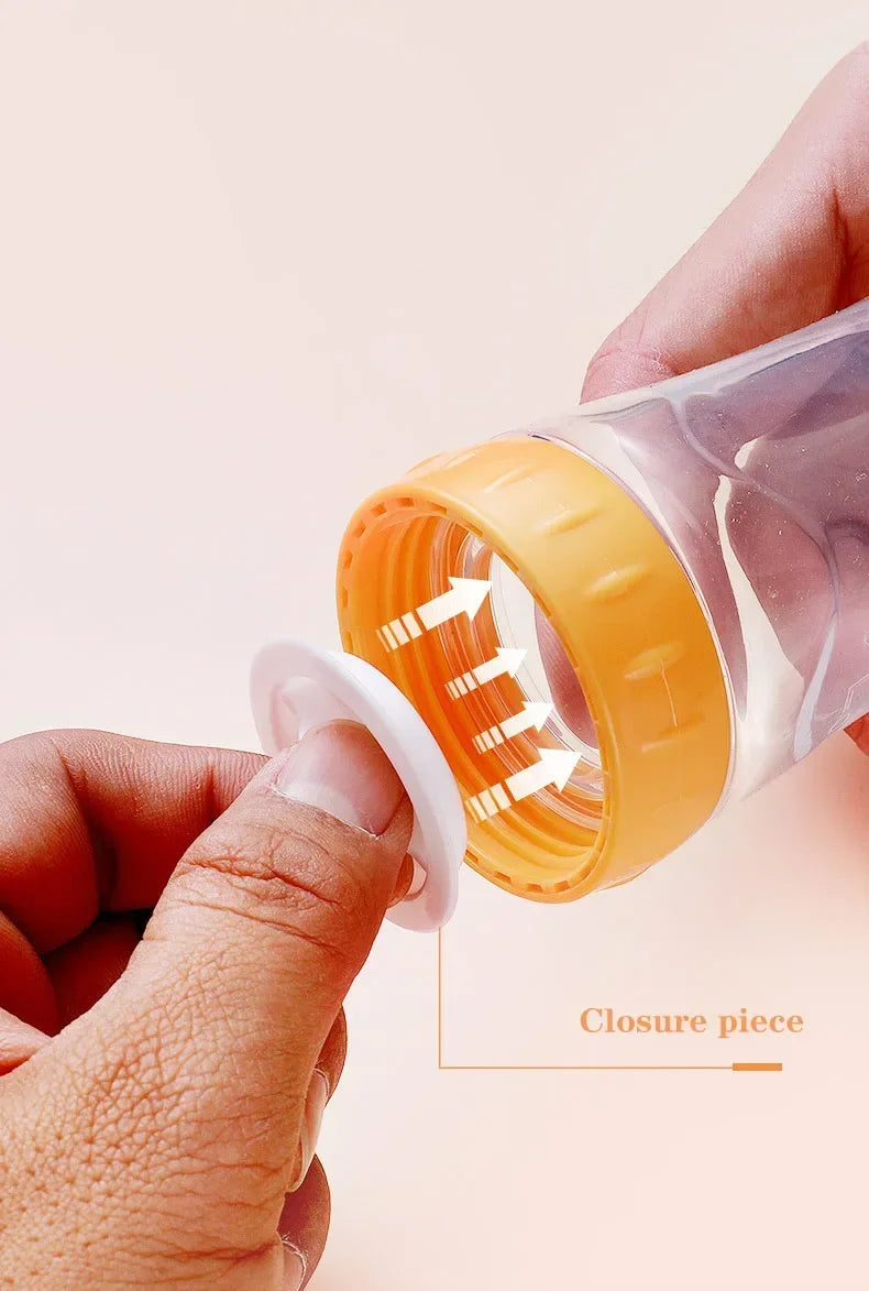 Safe Silicone Baby Feeding Bottle with Spoon