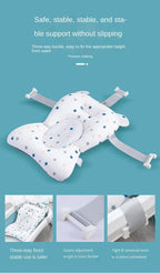 Newborn Bathtub Pillow - Soft Anti-Slip Baby Bath Support Cushion