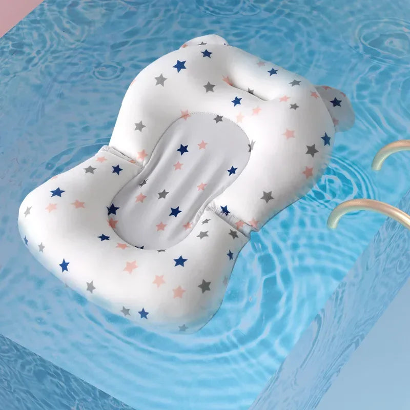Newborn Bathtub Pillow - Soft Anti-Slip Baby Bath Support Cushion