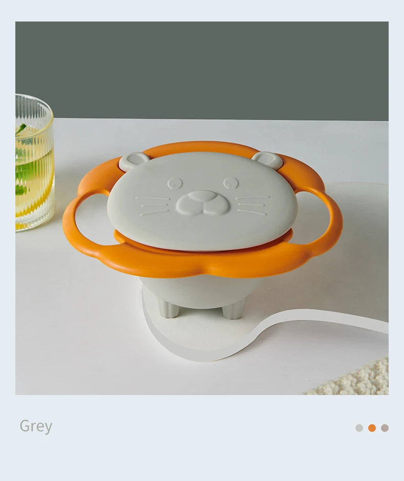 360° Rotating Gyro Bowl for Kids - Spill Proof
