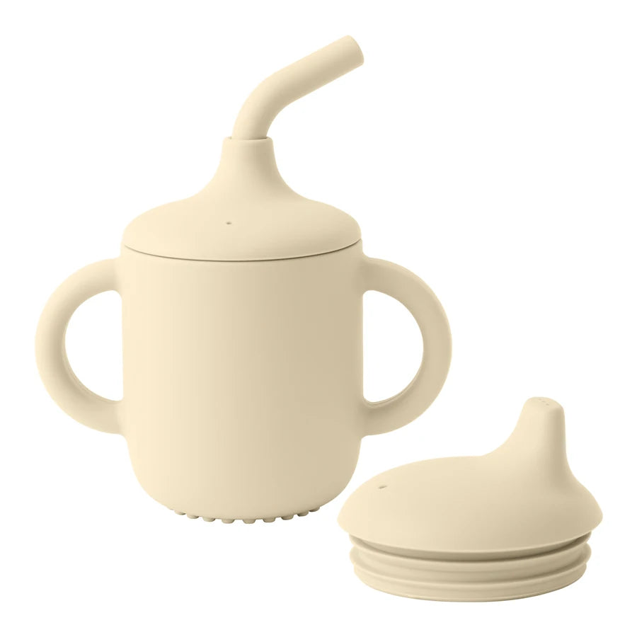 Silicone Sippy Cup + Straw Training Cup