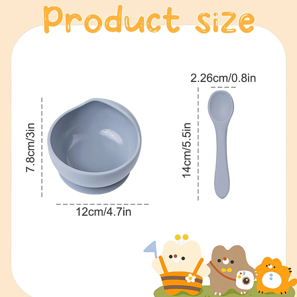 Silicone Suction Baby Bowl Set