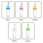 Safe Silicone Baby Feeding Bottle with Spoon