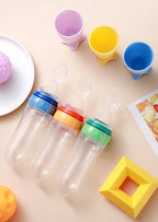 Safe Silicone Baby Feeding Bottle with Spoon