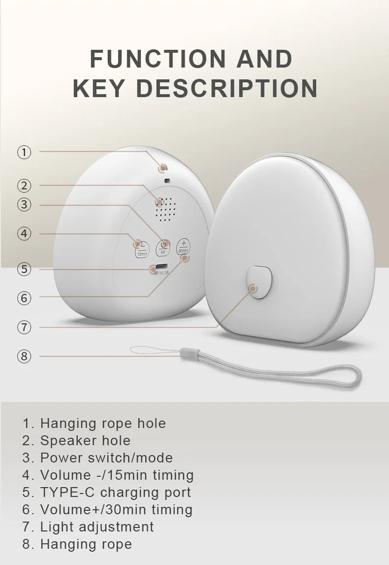 Baby White Noise Machine with Night Light
