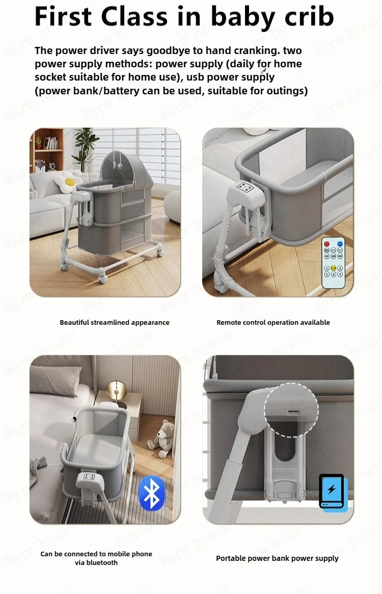 Automatic Rocking Bassinet with Gentle Motion Technology