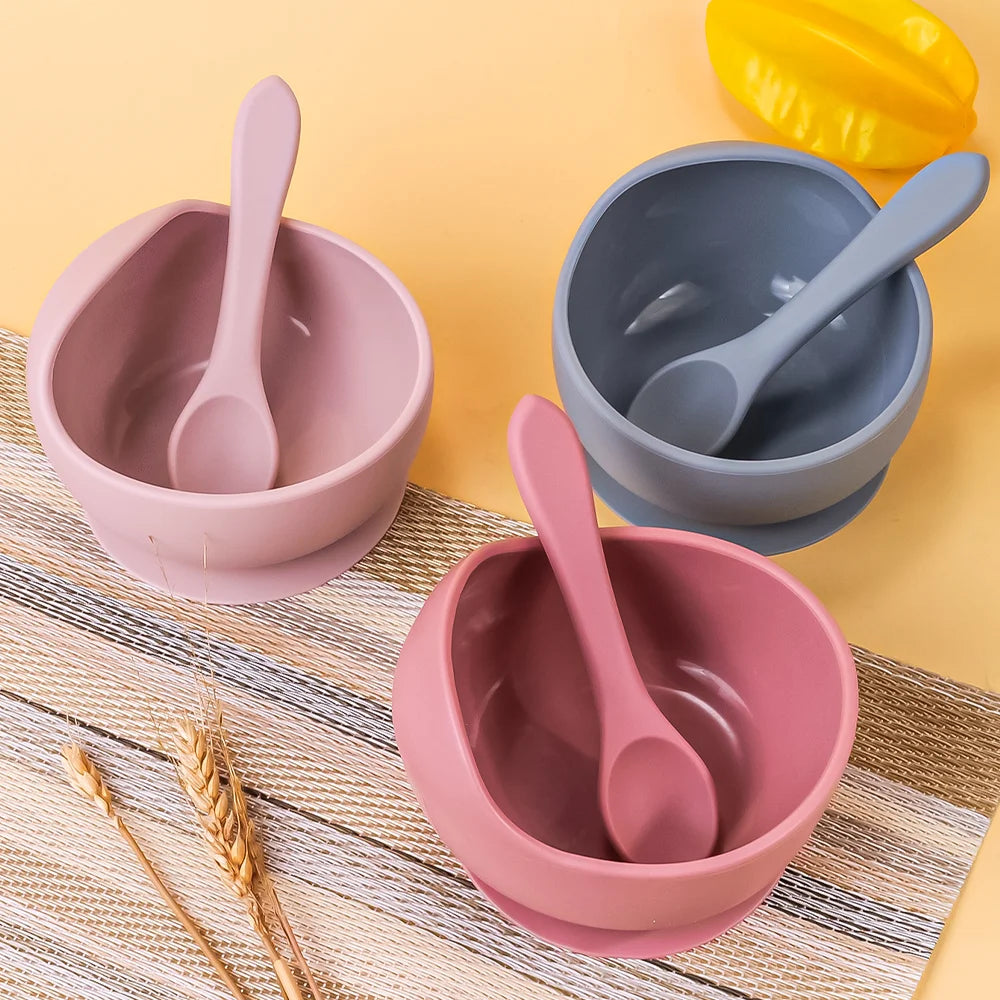 Silicone Suction Baby Bowl Set
