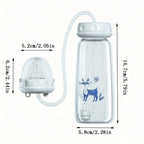 Hands-Free Baby Bottle with Straw - 8oz Anti-Colic Feeding Set