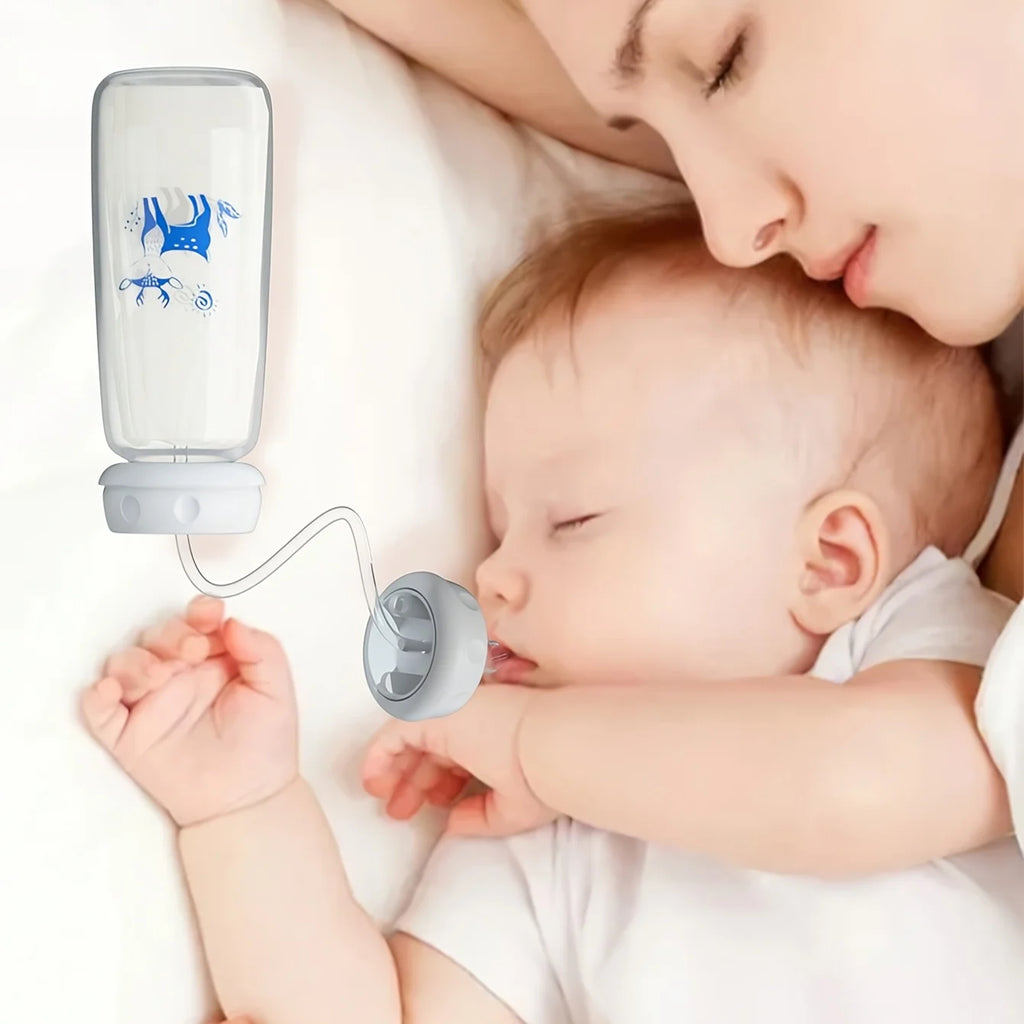Hands-Free Baby Bottle with Straw - 8oz Anti-Colic Feeding Set