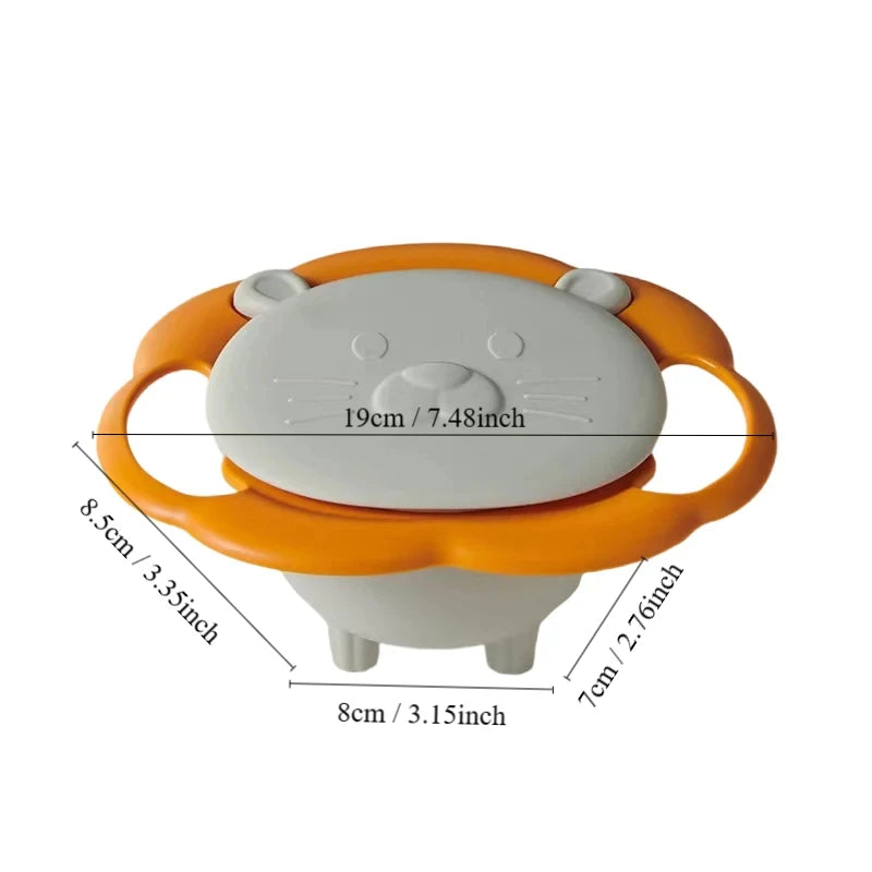 360° Rotating Gyro Bowl for Kids - Spill Proof