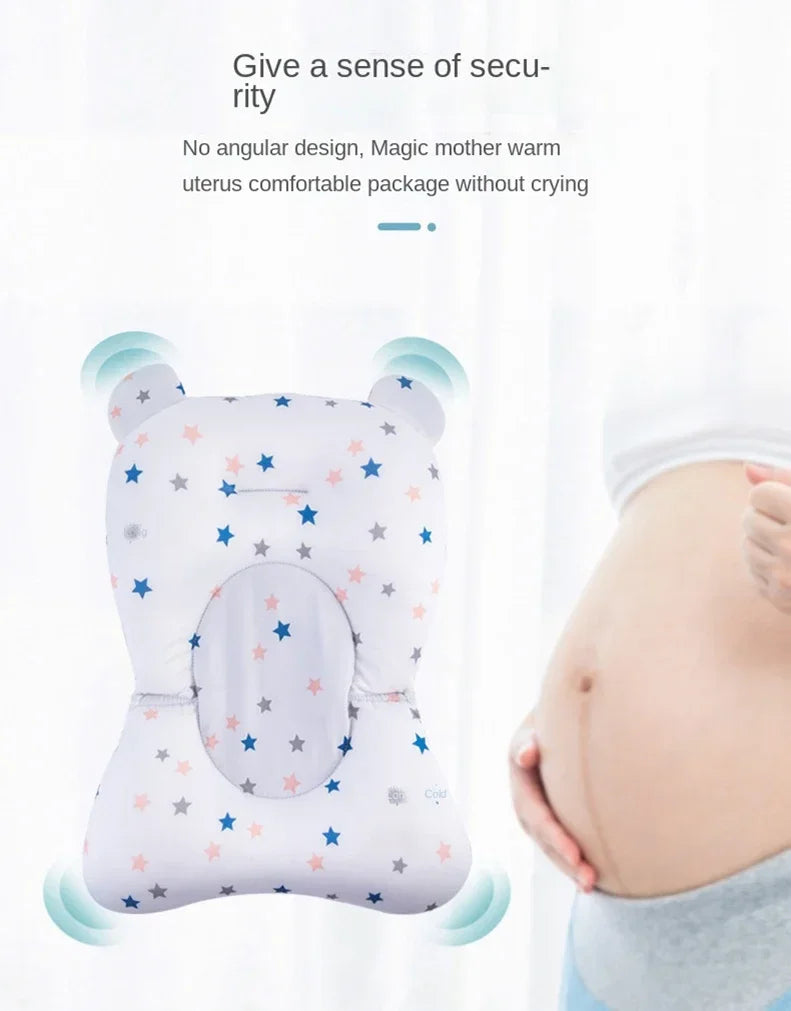 Newborn Bathtub Pillow - Soft Anti-Slip Baby Bath Support Cushion