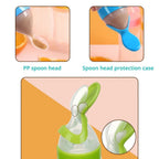 Safe Silicone Baby Feeding Bottle with Spoon